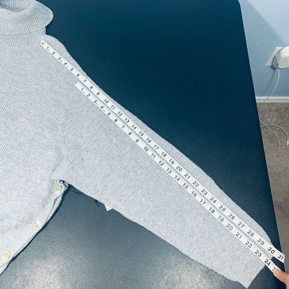 NWT 1. State Side Button Waffle Weave Turtleneck - Picture 13 of 14